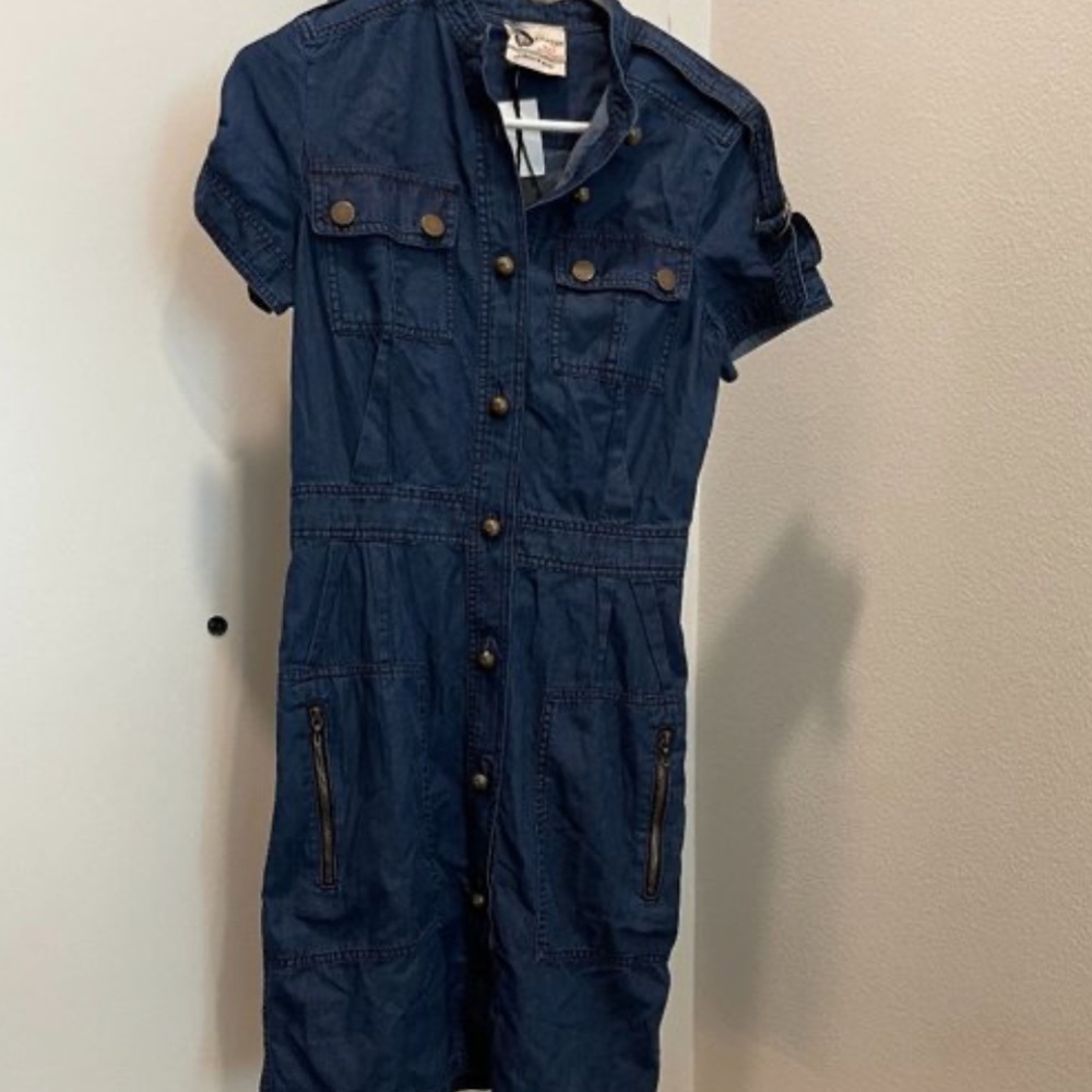 LANVIN x ACNE Denim Shirt Dress 100% Cotton New